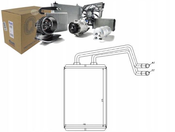 Nissens NIS77612(EXT) Nissens обігрівач (166х170х42) hyundai купе ела