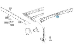 Mercedes-Benz OE Лонжерон рами MB A9673110202