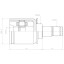 IN TO 37 HDK Шарнір рівних кутових швидкостей з елементами монтажу