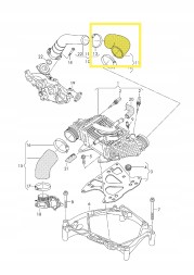 Proparts Krawczyk PP 01 0629 WĄŻ RURA PRZEWÓD TURBO INTERCOOLERA VW CRAFTER TRANSPORTER MULTIVAN TRANSPORTER|CARAVELLE 2.0 TDI 03N145822E 03N145822A ШЛАНГ ТУРБО ТРУБКА VW CRAFTER ТРАНСПОРТЕР МУЛЬТИВАН