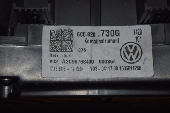 Volkswagen OE ЛІЧИЛЬНИКИ ГОДИННИКА VW POLO 6C0920730G 1.2 TSI РІК 2015
