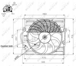 NRF 47481 Вентилятор охолодження 200w з рамою 47481 nrf bmw 7