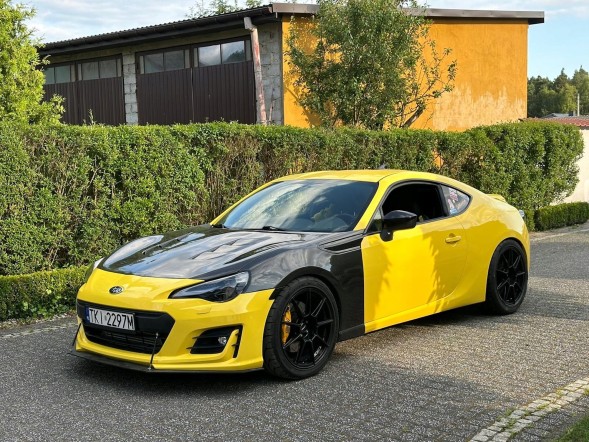 Manufaktura Carbonu GT86hood41Rstyle-1W-00-CF Карбонова маска Toyota GT86, Subaru BRZ, стиль Track, 100% вуглецеве волокно
