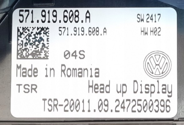 Volkswagen OE 571919608A VW Tiguan III CT 571 Head-Up HUD VW Tiguan III КТ 571 571919608А