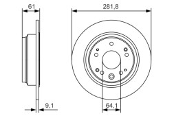 0986479A91 BOSCH Гальмівний диск