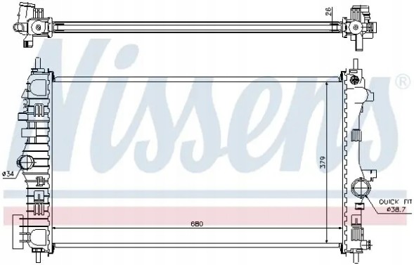 Nissens 630716 Радіатор охолодження 630716 nissens opel insignia a