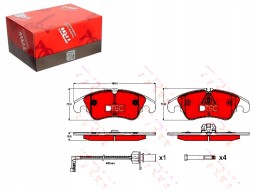 TRW TRWGDB1768DTE/RS2 Комплект гальмівних колодок trw 8k0698151 l 8r0698