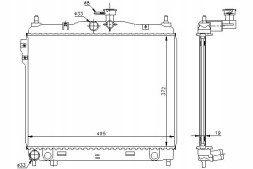 Nissens NIS67495(iMOTO) Охолоджувач двигуна hyundai getz 1.1-1.6 09.02-12.1 + набір водія #37