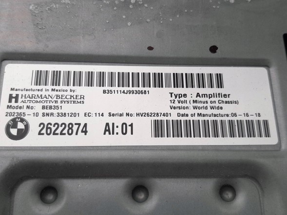 BMW OE 5A23FF7 5A34210 BMW X4 G02 ДИНАМІКИ ПІДСИЛЮВАЧ ОЗВУЧЕННЯ HARMAN КАРДОН НАБІР