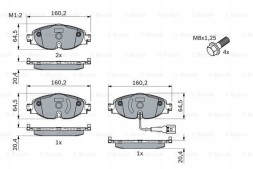 CHINA 0 986 494 660 + 0 986 479 088 SKODA KAROQ (NU7) Накладки + диски передні bosch skoda karoq 288 мм