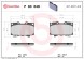P83048 BREMBO Комплект гальмівних колодок з 4 шт дисків