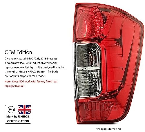 AD BRAKE B07FXP19DQ ЗАДНІЙ ЛІХТАР ПРАВИЙ NAVARA NP300 D23 2015 2019 КОМПЛЕКТ З ЛАМПОЧКАМИ для дому