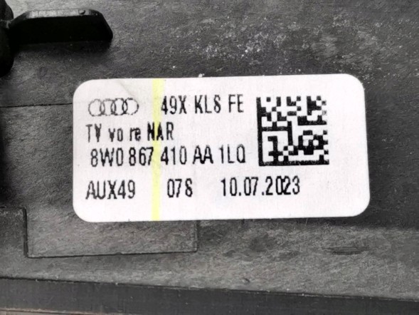 Audi OE 8W2853189S, DWP456262OE Декоративна накладка консолі Audi A4 B9 8W2853189S RHD