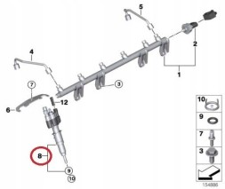 BMW OE 13537589048 Новий оригінальний інжектор 13537589048 для bmw n43 n53 з офіційного сервісу