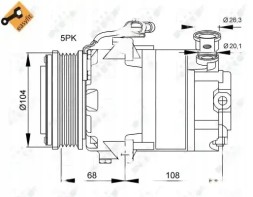 NRF 32082 Компресор кондиціонера 32082 nrf opel