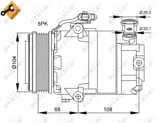 NRF 32082 Компресор кондиціонера 32082 nrf opel