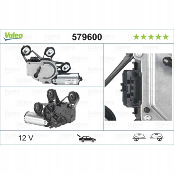 Valeo 579600 Моторчик заднього склоочисника valeo 579600 - mercedes c-клас s203