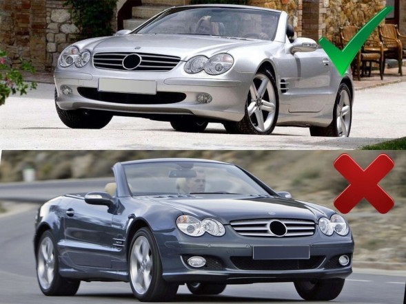 Tuning-Tec GRMEB4 СПОРТИВНА РЕШІТКА РАДІАТОРА ХРОМ для MERCEDES SL R230 01-06