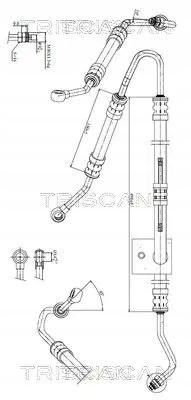 Triscan 8516 11001 Шланг шнура системи гідропідсилювача 8516 11001 triscan