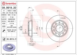 08 9918 21 BREMBO Диск гальмівний