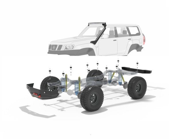 Китай Zona Lift 590/bl28 Nissan Patrol GR Y61 5D Body Lift Body 75мм