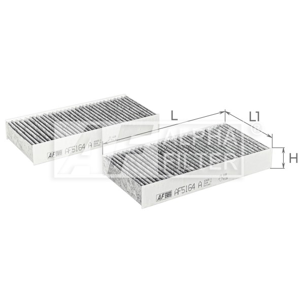 AF5164a 2 ALPHA FILTER Фільтр салону к т 2 шт