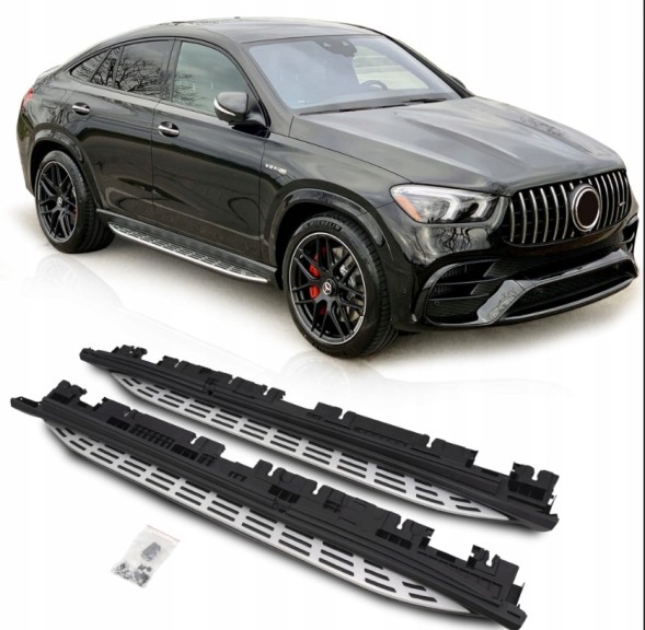 Китай 3502506 Підніжки пороги бокові Mercedes GLE Coupe W167 C167 хром