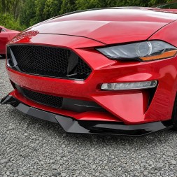 JGD ATTACK JGD-MU18-CSRTRGB Спойлер-накладка на бампер RTR Style – чорний глянець для FORD MUSTANG 2018-2023