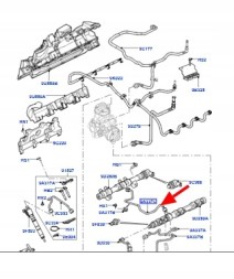 Land Rover OE LR066206 LR088579 C2Z30819 9W8398659BC, 9W83-98659-BC 9W8398659B, 9W83-98659-B Паливний шнур 4.4 дизель RANGE ROVER SPORT LR066206