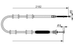 1987482594 BOSCH Трос гальма