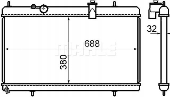 Mahle CR 801 000S Охолоджувач води cr 801 000s mahle