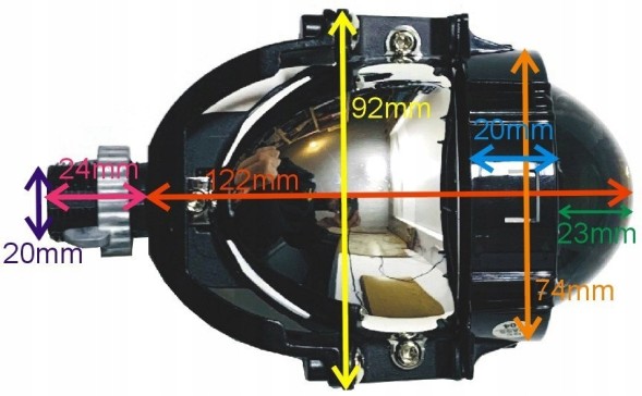 Китай AT-858 BI-LED Лінза i2S 2.8 ПРОЄКТОР ФАРИ 12V