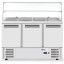 Китай WEW-SC-HP-1012794 Холодильний стіл ARKTIC 3-дверний 368л зі скляною надбудовою HoReCa