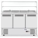 Китай WEW-SC-HP-1012794 Холодильний стіл ARKTIC 3-дверний 368л зі скляною надбудовою HoReCa