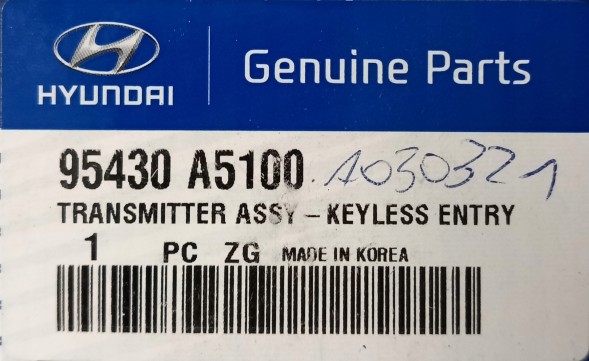 Hyundai OE 95430-A5100 ПУЛЬТ КЕРУВАННЯ HYUNDAI i30 2012- 2015 OE 95430А5100