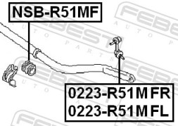 NSB R51MF FEBEST ВТУЛКА ПЕРЕДНЬОГО СТАБІЛІЗАТОРА D34