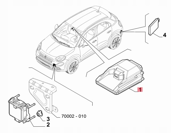 Fiat OE FIAT 500X 14- KAMERA SZYBY PRZÓD PRZEDNIEJ 52147476 OE 52131269 52121943 52069679 52208902 52192656 FIAT 500X 14-2022 КАМЕРА НА ЛОБОВЕ СКЛО ПЕРЕДНЯ 52147476 OE