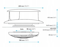 CHINA TCX-2 White Narrow Автомобільний покрівельний вентилятор tcx-2 білий slim