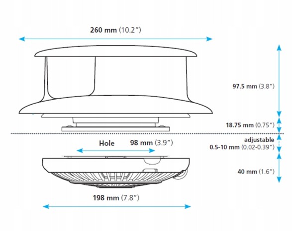 CHINA TCX-2 White Narrow Автомобільний покрівельний вентилятор tcx-2 білий slim