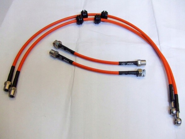 Pizza Brakes Przewody hamulcowe w oplocie Renault Megane II RS Гальмівні дроти в обплетенні Renault Megane II RS