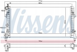 Nissens 640012 Радіатор, система охолодження двигуна nissens 640012
