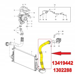 CHINA 13419442, 1302288 Турбо шнур gm opel insignia 13419442 1302288