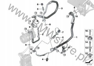 BMW OE 8053489 64508053489 НОВИЙ ОРИГІНАЛЬНИЙ Трубка Шланг кондиціонера BMW X3M F97 X4M F98 8053489