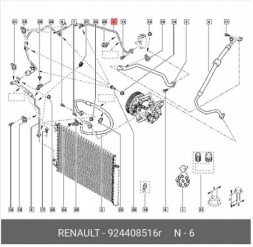 Prolights ACN924408516R Шнур кондиціонування повітря DACIA DOKKER LODGY 1.5DCI 924408516R