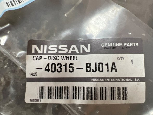 Nissan OE 40315BJ01A, DWP545252OE Ковпаки комплект ковпаків 14" Nissan NV200 40315BJ01A Нові оригінальні