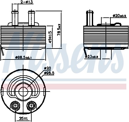 90793 NISSENS Радіатор охолодження мастила