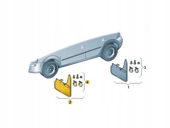 Volkswagen OE 3G8075111 Бризковики ПЕРЕДНІ VW ARTEON 2 ШТ.