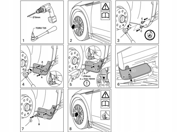 Volkswagen OE 3G8075111 Бризковики ПЕРЕДНІ VW ARTEON 2 ШТ.
