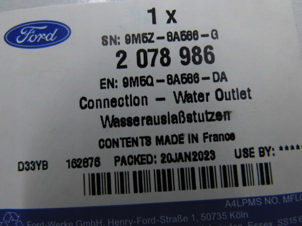 Ford OE 9M5Q-8A586-DA Термостат ford 1,4 1,5 1,6 дизель