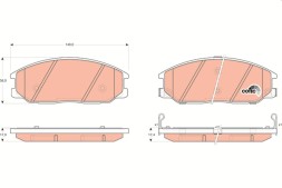 GDB3297 TRW Комплект гальмівних колодок до дискових гальм